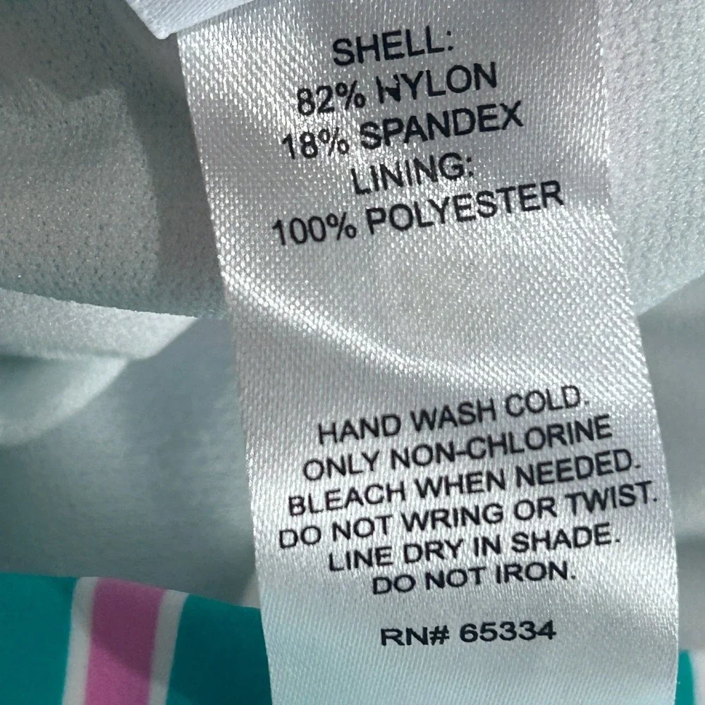 Draper James RSVP Prep In Your Step Striped Bikini Set Green Pink Size Small NEW